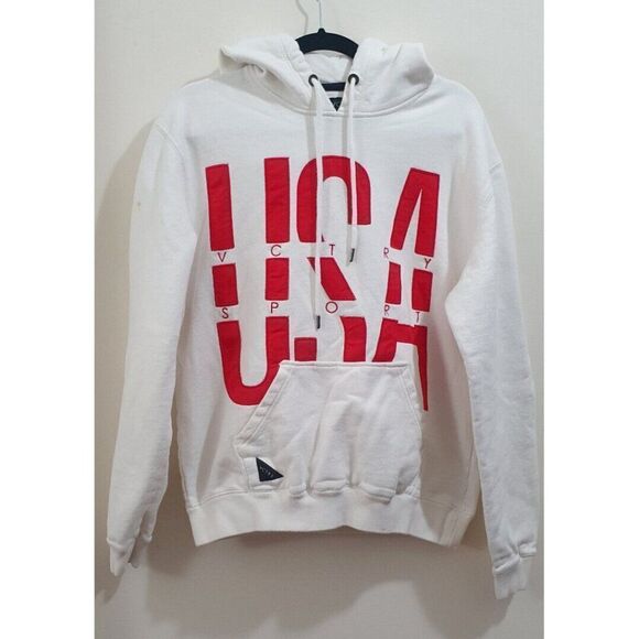 10 Deep VCTRY SPORT USA Fleece Men’s Hoodie Size L - Picture 4 of 12